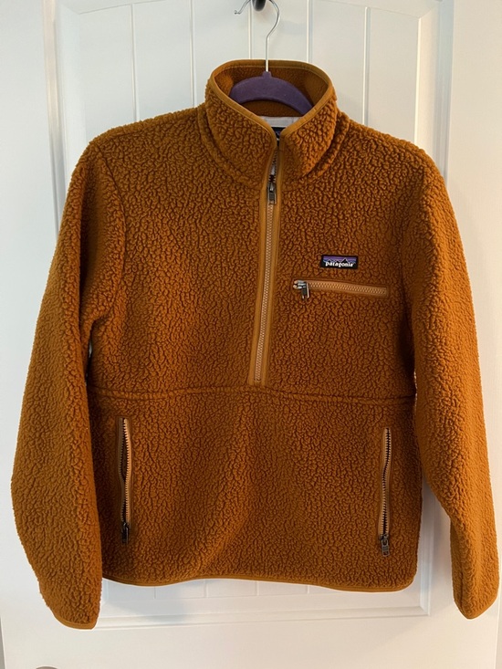 Patagonia Jackets & Blazers - Patagonia Women's Rust Brown Cozy Fleece Pullover Jacket
